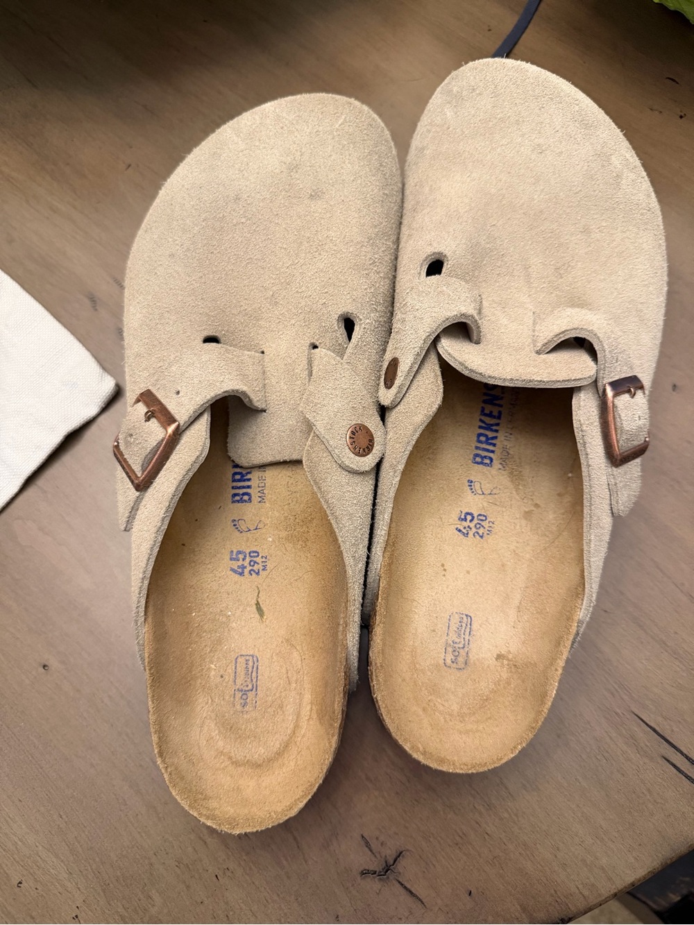 Birkenstock Mens Sand Suede Clog Sandals  - Size 12(45) - like new/worn twice
